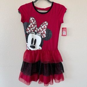 Disney Minnie Mouse Red Tutu Girls Dress Size L(10/12)